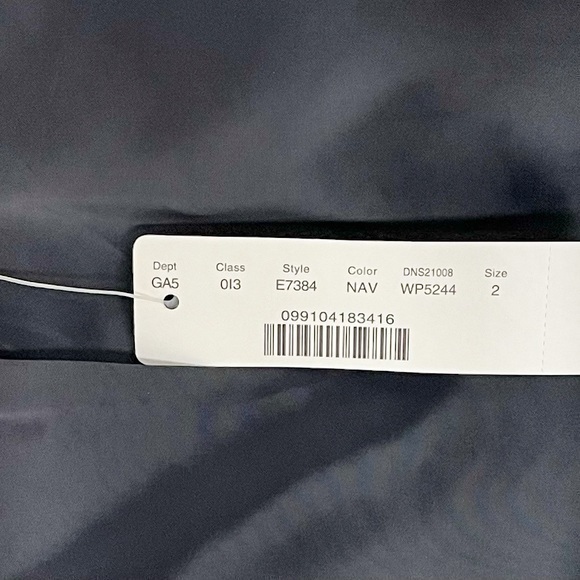 NWT J. CREW A-Line Striped Cotton Skirt Blue and White‎ Lined Size 2. - Picture 10 of 13